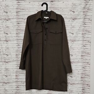 Madewell Olive Long Sleeve Dress
